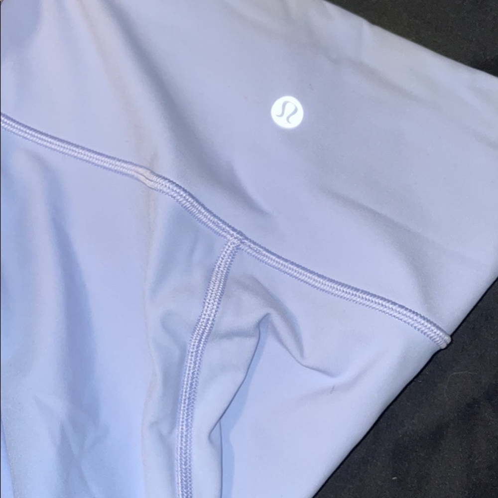 Purple lilac coloured Lulu leggings.